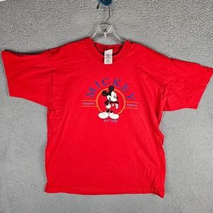 VTG Disney Mickey Mouse Unlimited Jerry Leigh Red Single Stitch T-Shirt Adult XL